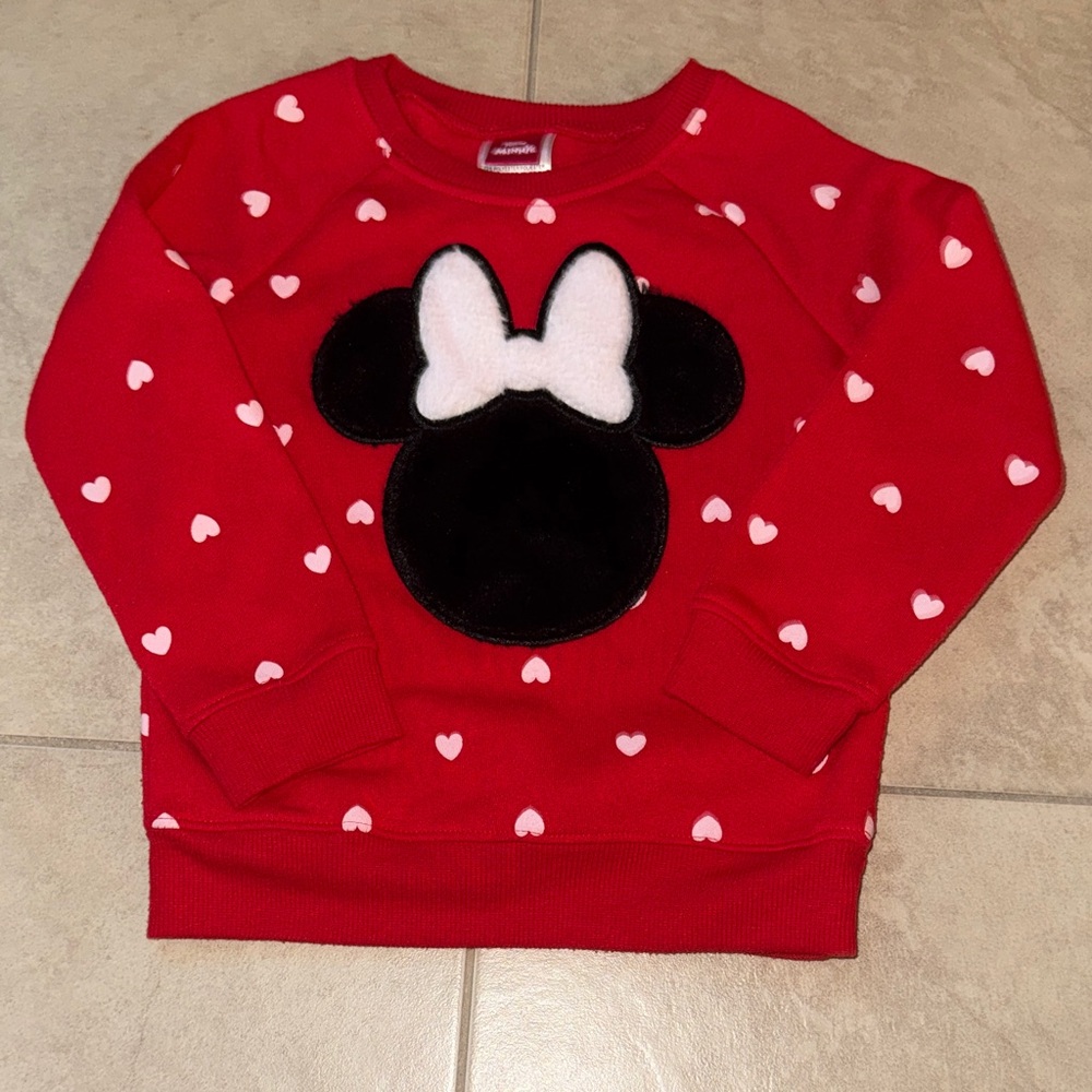 Red Minnie Mouse Kids Sweatshirt